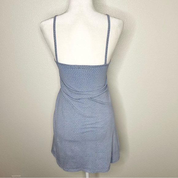 Brandy Melville Amara Light Blue Floral V-Neck Mini Sun Dress - One Size XS/S - Picture 6 of 10